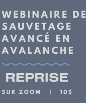 Boutique webinaire sauvetage avancé en avalanche