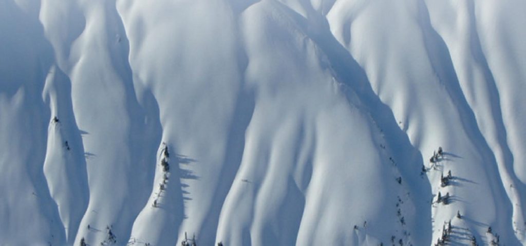 Flanc de montagne enneigé