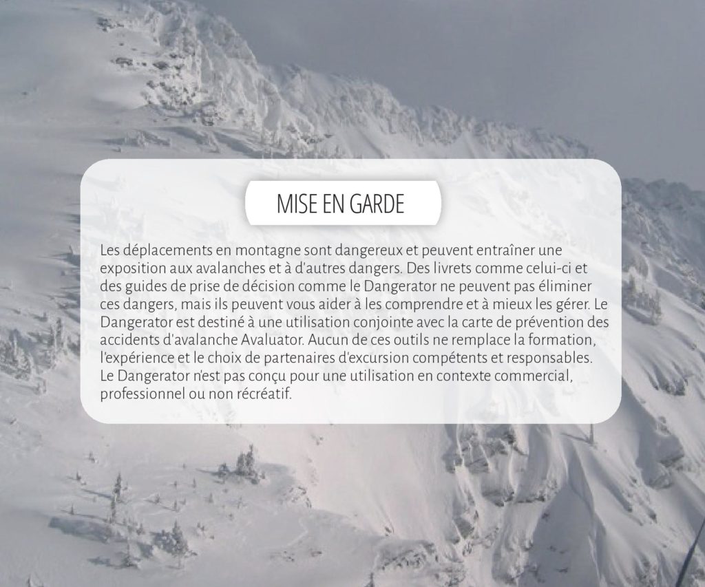 Dangerator mise en garde sur fond de montagnes