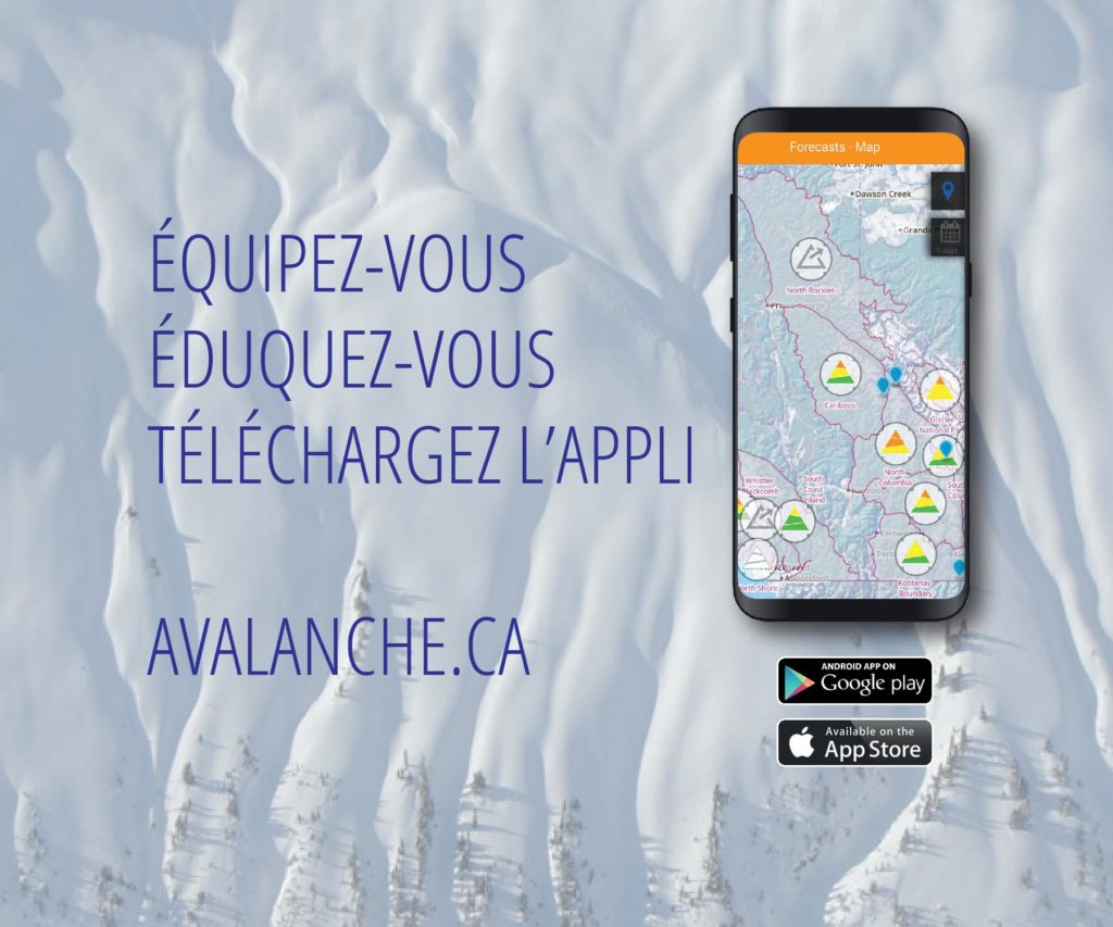 Application Dangerator pour cellulaire sur fond de flanc de montagne
