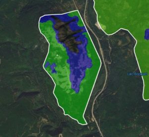 Carte satellite Hog's back