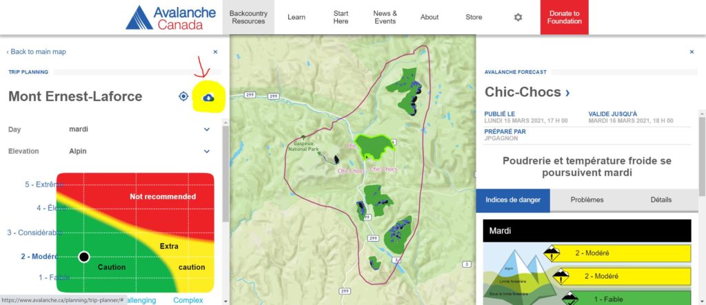 Carte terrain mont Ernest-Laforce